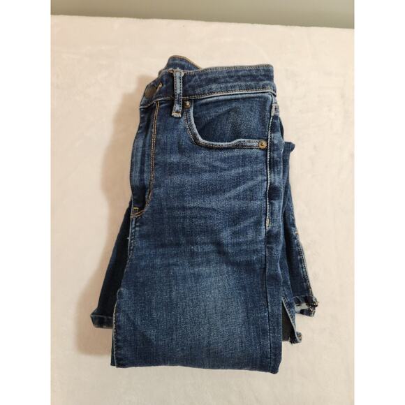 American Eagle Flare Jeans Womens 2P 2 Petite Short Blue Stretch Super Hi-Rise - Picture 1 of 13